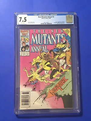 Buy NEW MUTANTS ANNUAL 2  CGC 7.5 1ST APPEARANCE PSYLOCKE US Marvel X-men Comic 1986 • 94.87£