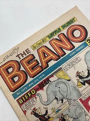 Buy BEANO COMIC - AUG 3rd 1974 - GREAT 50th BIRTHDAY GIFT *INCLUDES GIFT BOX* • 9.99£