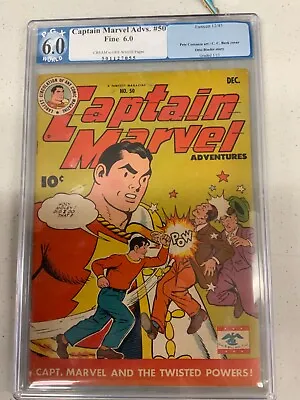 Buy Captain Marvel Adventures #50 PGX 6.0 FINE OW Pages  Golden-Age C.C. Beck Cover • 133.30£