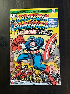 Buy Captain America #193 FR Bronze Age Comic Featuring The Madbomb MVS Removed! • 6.42£