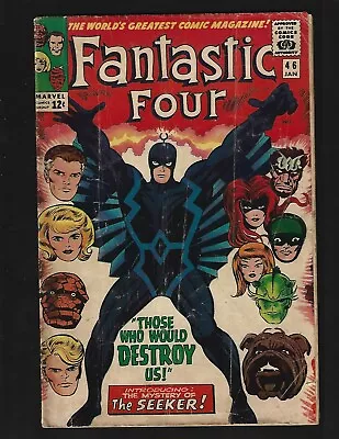 Buy Fantastic Four #46 VG- Kirby 2nd & Origin Inhumans 1st Cover & Full Black Bolt • 67.96£