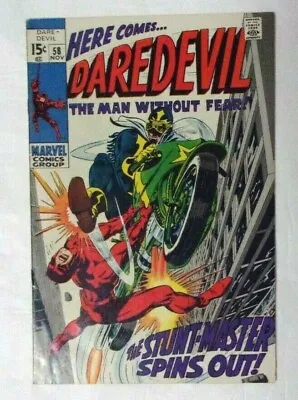 Buy Daredevil #58 1969 Nice Fn Minus 1st Stuntmaster Great Colan Cover • 19.75£