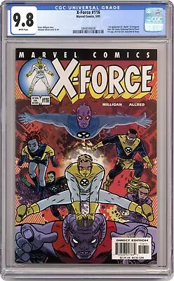 Buy X-Force #116B Allred No Code Variant CGC 9.8 2001 3844049008 • 419.75£