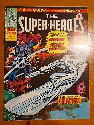 Buy The Super-Heroes #2 March 1975 UK Marvel VFINE- 7.5 Reprints Silver Surfer #1  • 19.99£