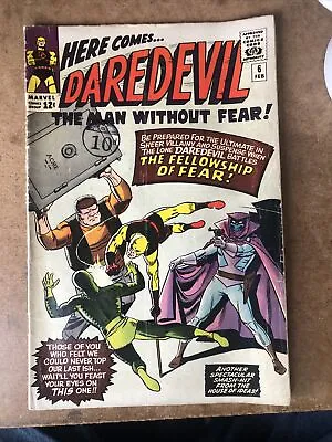 Buy Daredevil #6. 1965. First Appearance Mr Fear, Last Black And Yellow Suit • 65£
