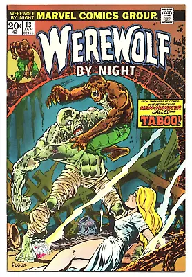 Buy WEREWOLF BY NIGHT Volume 1 #13 TOPAZ/TABOO January 1974 MARVEL US Comic Book VF+ • 27.70£
