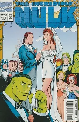 Buy The Incredible Hulk #418 VG/FN Wedding Of Rick Jones (1994 Marvel Comics) • 3.17£