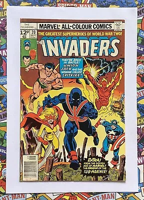 Buy THE INVADERS #20 - SEPT 1977 - 1st NEW UNION JACK APPEARANCE! - VFN- (7.5) PENCE • 24.99£
