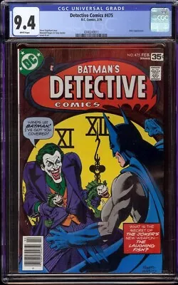 Buy Detective Comics # 475 CGC 9.4 White (DC, 1978) Classic Joker Cover • 258.16£