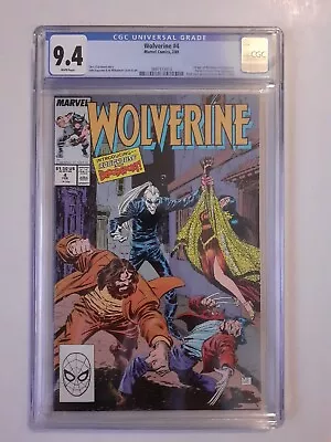 Buy Cgc 9.4 Wolverine #4 White Pages. 1st App Bloodsport/roughouse. 1989 Marvel. • 79.95£