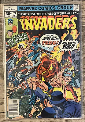 Buy Marvel The Invaders 21 Comic Book Captain America Human Torch Namor.   V01 • 3.10£