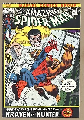 Buy Amazing Spider-Man 111 (FN+) Kraven, Gibbon! John Romita 1972 Marvel Comics V601 • 36.76£