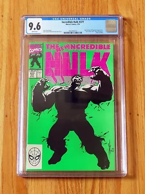 Buy INCREDIBLE HULK #377 CGC 9.6 NM+ WP 1991 1st Professor Smart Hulk MCU Key Issue • 43.97£