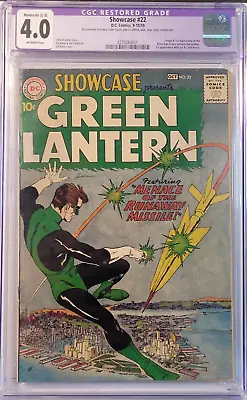 Buy 1959 Showcase 22 CGC 4.0 R Origin & 1st Appearance Of Hal Jordan Green Lantern. • 1,899.95£