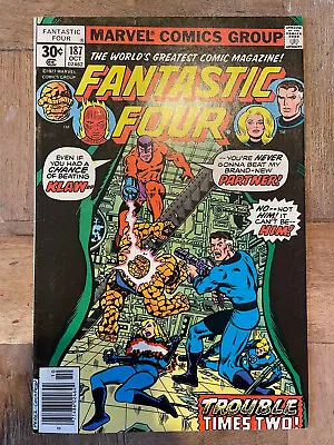 Buy Marvel FANTASTIC FOUR #187 1st Print Oct 1977 George Perez • 4.99£