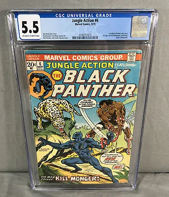 Buy Jungle Action #6 CGC 5.5 1st Solo Black Panther 1st Appearance Of Killmonger • 256.94£