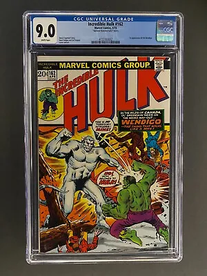 Buy Incredible Hulk 162 CGC 9.0 Marvel 1st Appearance Wendigo - Diamond Sales Insert • 414.06£