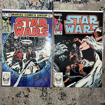 Buy Star Wars #72 And 78 Marvel Comics 2 Issue Lot • 11.92£