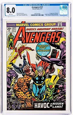 Buy 🔥 Avengers #127 White Pgs CGC 8.0 1974 Fantastic Four Inhumans First 1st Ultron • 61.49£