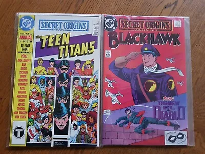 Buy Dc  Secret Origins  Annual 4 ( Teen Titans )  & 45 ( Blackhawk )  Vfn • 7£