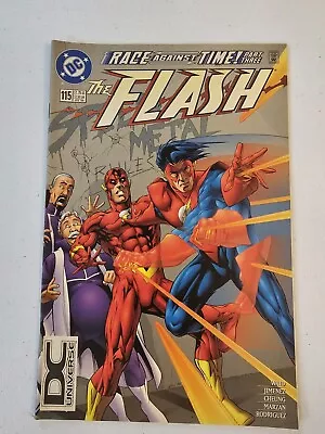 Buy The Flash #115 (DC,  1996) RARE DC UNIVERSE LOGO VARIANT - VF • 7.92£