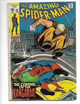 Buy The Amazing Spider-Man #81  1970  Marvel First Appearance Kangaroo Free Shipping • 23.74£