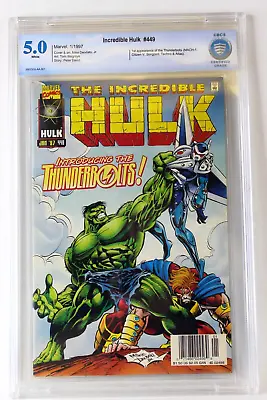 Buy Incredible Hulk #449 CBCS 5.0 Newsstand Universal Blue Label 1st Thunderbolts • 78.95£