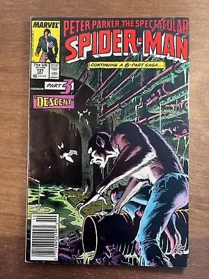 Buy Spectacular Spider-Man 131 Marvel Comics Kravens Last Hunt Pt 3 Newsstand 1987 • 4£