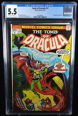 Buy Tomb Of Dracula #12 CGC 5.5 (Marvel 1973) Terrific Brunner Cover / 2ND APP BLADE • 111.93£