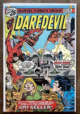 Buy Daredevil 133 1976 FIRST APPEARANCE MIND-WAVE & URI GELLER CLASSIC COVER MARVEL • 7.94£