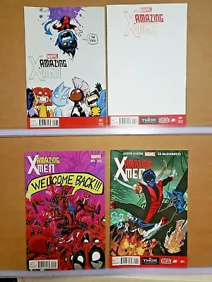 Buy Amazing X-men #1 (2014) 4 Books~ Variants Skottie, Deadpool, Blank, Night Crawle • 12.64£