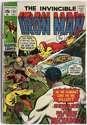 Buy Iron Man #32 (1970)  Beware The Mechanoid!  Marvel Comics • 9.95£