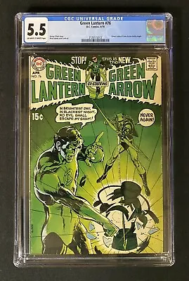 Buy Green Lantern #76 CGC 5.5 Classic Neal Adams 1st Green Lantern/Green Arrow • 482.56£