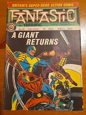 Buy Fantastic #59 March 1968 VGC- 3.5 Power Comic Avengers #29 Reprint • 4.99£