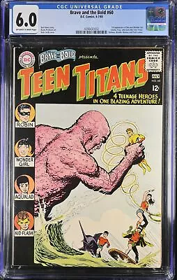 Buy Brave And The Bold #60 CGC FN 6.0 1st Appearance Wonder Girl! DC Comics 1965 • 283.83£