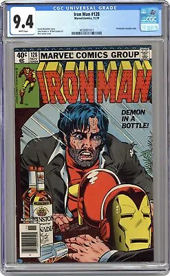Buy Iron Man #128 CGC 9.4 1979 4038901011 Classic Demon In A Bottle Alcoholism Story • 256.24£
