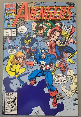Buy Avengers #343 1992 Key Issue 1st Partial Team Appearance Of The Gatherers *CCC* • 7.90£