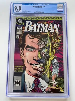 Buy BATMAN ANNUAL #14 CGC 9.8 (1990) Neal Adams Harvey Dent Two-Face Cover • 135.12£