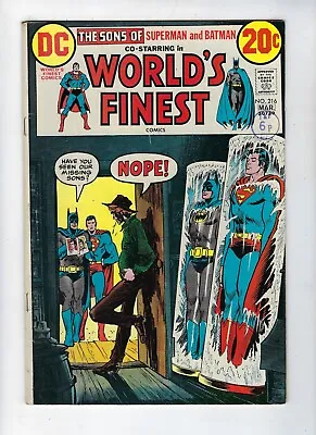 Buy World's Finest # 216 DC Comics - The Sons Of Superman And Batman Mar 1973 • 4.95£