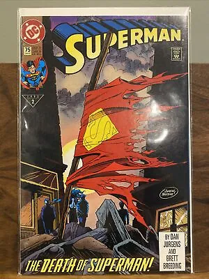Buy Superman #75, DC Comics 1993 Death Of Superman - VF+ - Combined Shipping • 3.95£