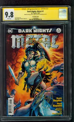 Buy Wonder Woman 1 Dark Knights Metal Jim Lee Variant CGC 3XSS 9.8 Capullo Snyder • 221.36£