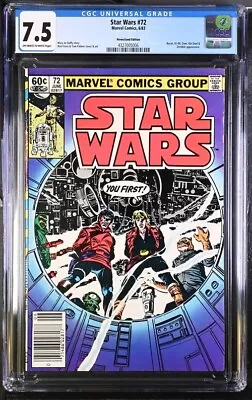 Buy Star Wars 72(1983) Marvel Comics Newsstand Variant CGC 7.5(OW-W) • 27.06£