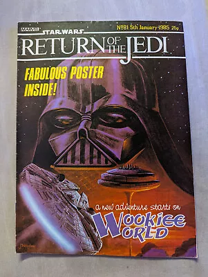 Buy Return Of The Jedi No 81, January 5th 1985, Star Wars Weekly UK Marvel Comic  • 24.99£