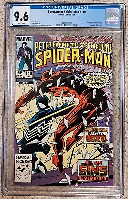 Buy Marvel...peter Parker Spectacular Spider-man 110 Cgc 9.6 Daredevil Sin-eater • 45.56£