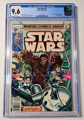 Buy Star Wars #3 CGC 9.6 - 1st Print -  1st App Of A Tie Fighter  1977 (White Pages) • 155.91£
