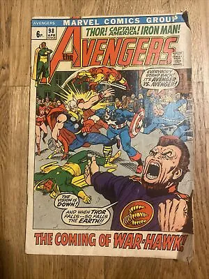 Buy Avengers Comic No 98 Marvel Comics Group  • 25£