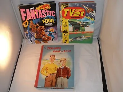 Buy Fantastic Four Annual. TV Century 21 Annual & Triump Book For Boys Annual Qty 3 • 11.99£