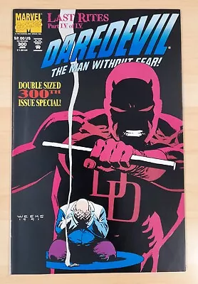 Buy DAREDEVIL Issue #300 LAST RITES Part 4 Of 4 Battles KINGPIN Marvel Comics 1992 • 2.37£