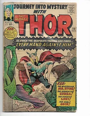 Buy Journey Into Mystery 110 - G/vg 3.0 - Thor - Loki - Jane Foster - Odin (1964) • 21.94£