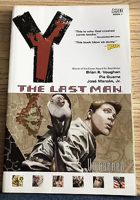 Buy Y: THE LAST MAN Vol 1 Unmanned,DC/Vertigo 2003,Vaughan, Guerra & Bagged • 4.97£